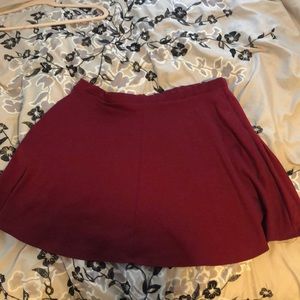 Dark Red Skater Skirt